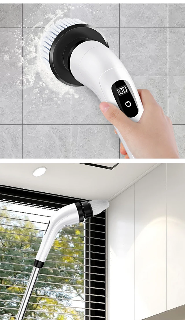 Depurador giratorio inalámbrico para el hogar, utensilios de cocina, cepillos para el cabello, escoba de baño, fregonas, cepillo de limpieza eléctrico multiusos Depurador giratorio inalámbrico para el hogar, utensilios de cocina, cepillos para el cabello, escoba de baño, fregonas, cepillo de limpieza eléctrico multiusos