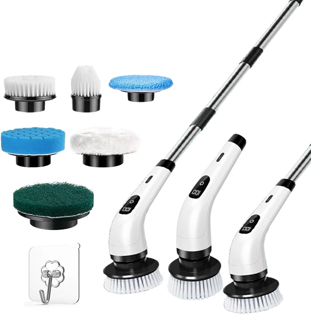 Depurador giratorio inalámbrico para el hogar, utensilios de cocina, cepillos para el cabello, escoba de baño, fregonas, cepillo de limpieza eléctrico multiusos Depurador giratorio inalámbrico para el hogar, utensilios de cocina, cepillos para el cabello, escoba de baño, fregonas, cepillo de limpieza eléctrico multiusos