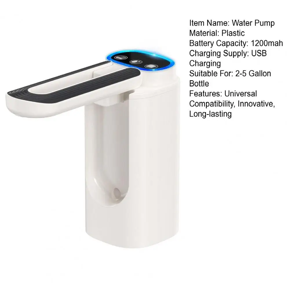 Dispensador automático de bomba de botella de agua, bomba dispensadora de agua eléctrica portátil con carga USB, uso doméstico y al aire libre para botella de 2-5 galones Dispensador automático de bomba de botella de agua, bomba dispensadora de agua eléctrica portátil con carga USB, uso doméstico y al aire libre para botella de 2-5 galones