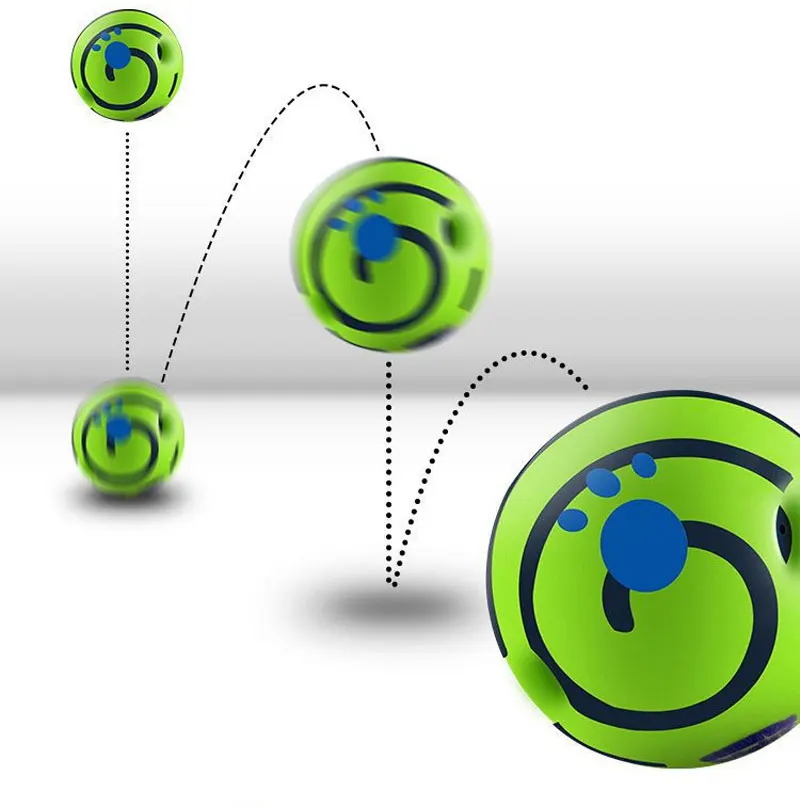 Juguete para perros Wobble Wag Giggle Ball Obtenga la atención del perro Juguete Divertidos sonidos Giggle cuando se enrolan o sacude las mascotas lo mejor como se ve en la televisión