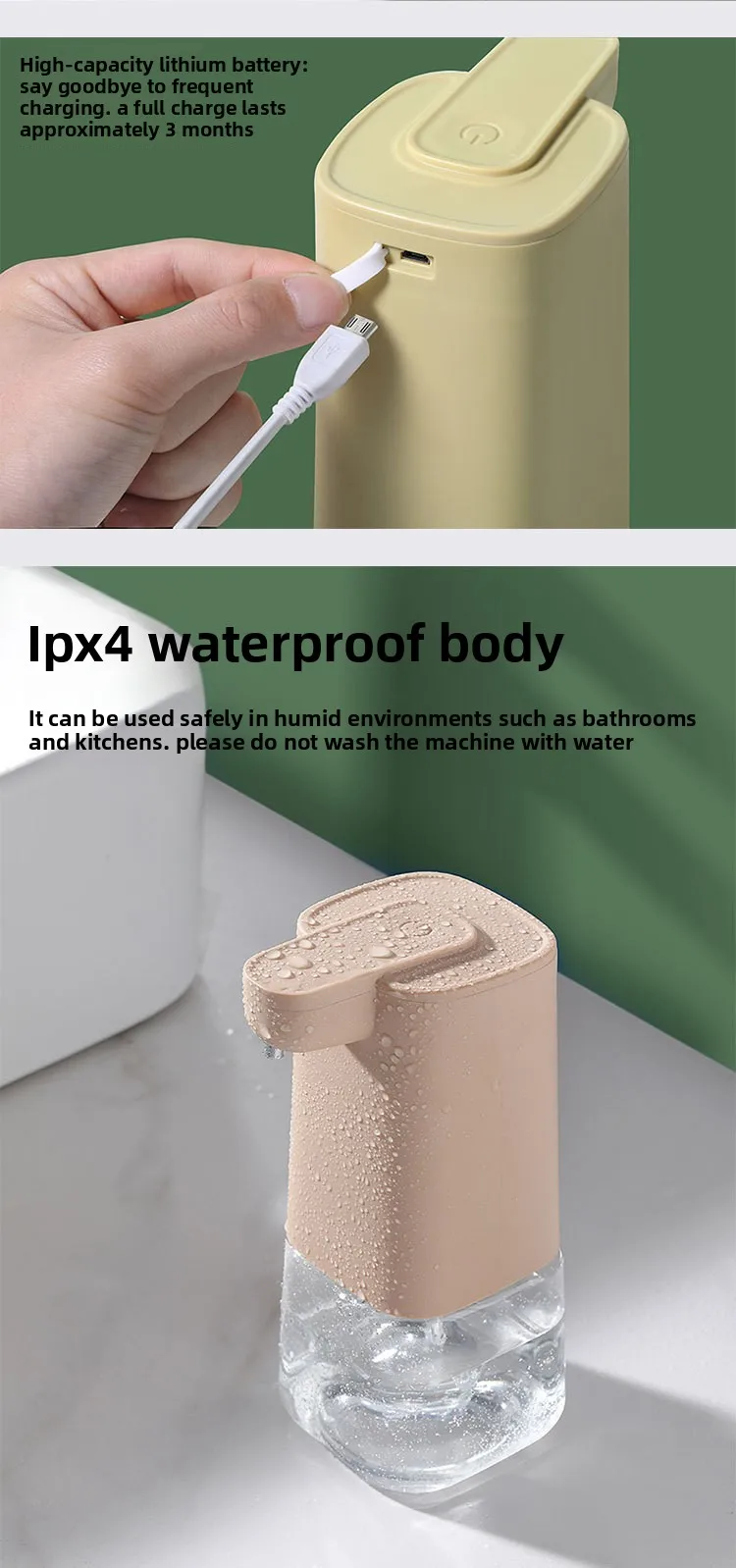 2025 nueva máquina desinfectante de manos de espuma con Sensor inteligente dispensador de jabón líquido con Sensor automático sin contacto de gran capacidad 2025 nueva máquina desinfectante de manos de espuma con Sensor inteligente dispensador de jabón líquido con Sensor automático sin contacto de gran capacidad