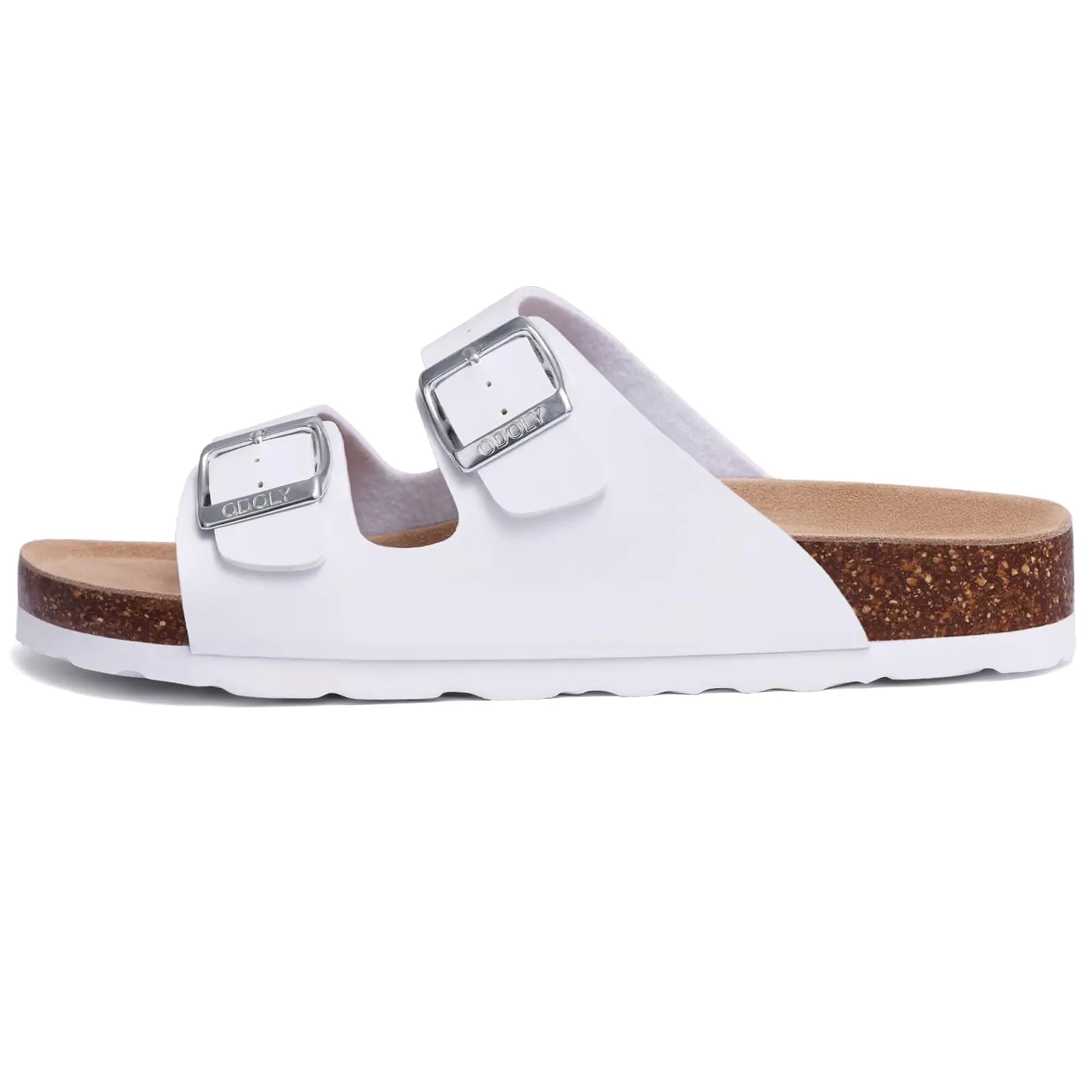 Comwarm Sandalias de cuero a la moda para hombre, sandalias deslizantes con colchón de corcho para verano, sandalias de playa, sandalias de marca Unisex con hebilla ajustable Comwarm Sandalias de cuero a la moda para hombre, sandalias deslizantes con colchón de corcho para verano, sandalias de playa, sandalias de marca Unisex con hebilla ajustable