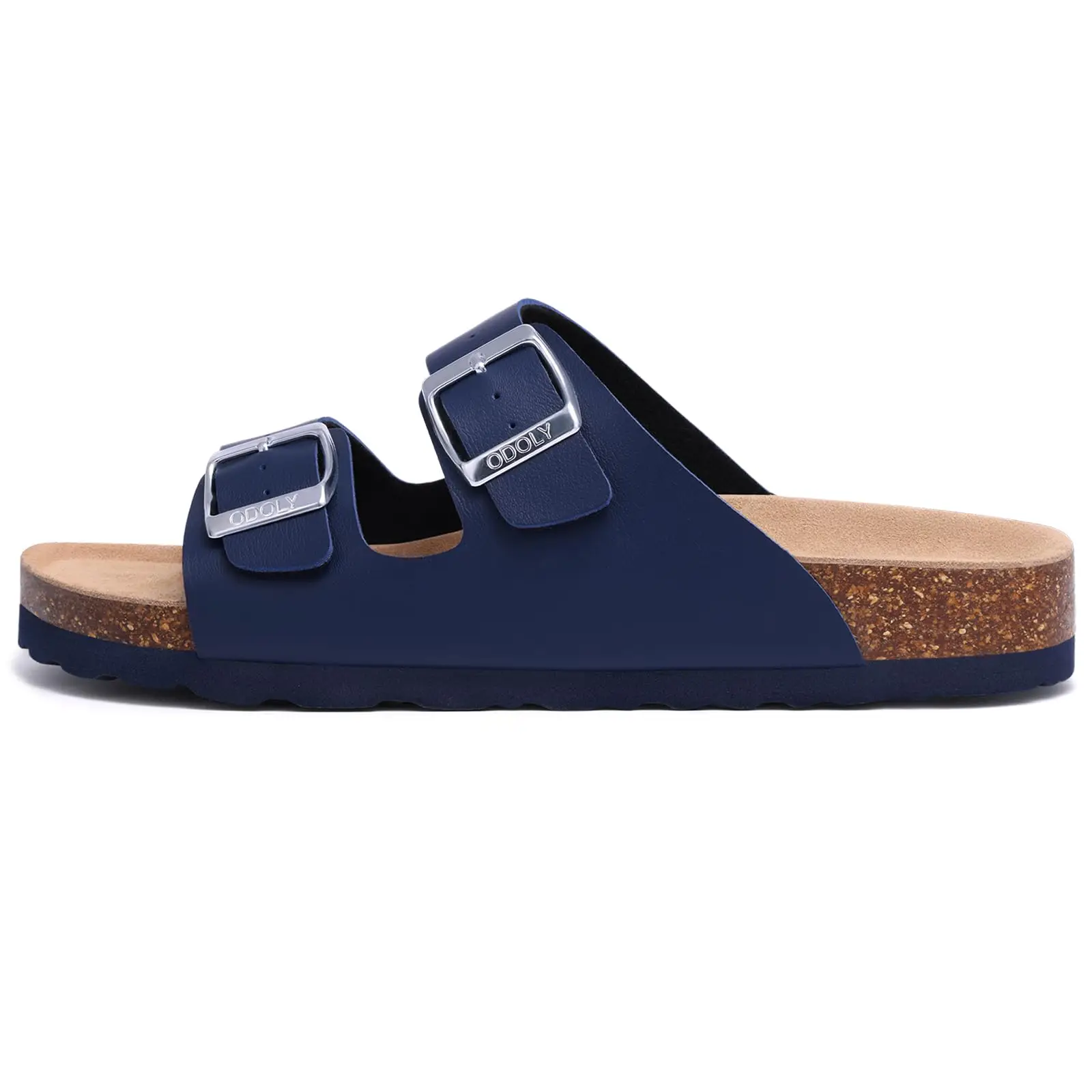 Comwarm Sandalias de cuero a la moda para hombre, sandalias deslizantes con colchón de corcho para verano, sandalias de playa, sandalias de marca Unisex con hebilla ajustable Comwarm Sandalias de cuero a la moda para hombre, sandalias deslizantes con colchón de corcho para verano, sandalias de playa, sandalias de marca Unisex con hebilla ajustable