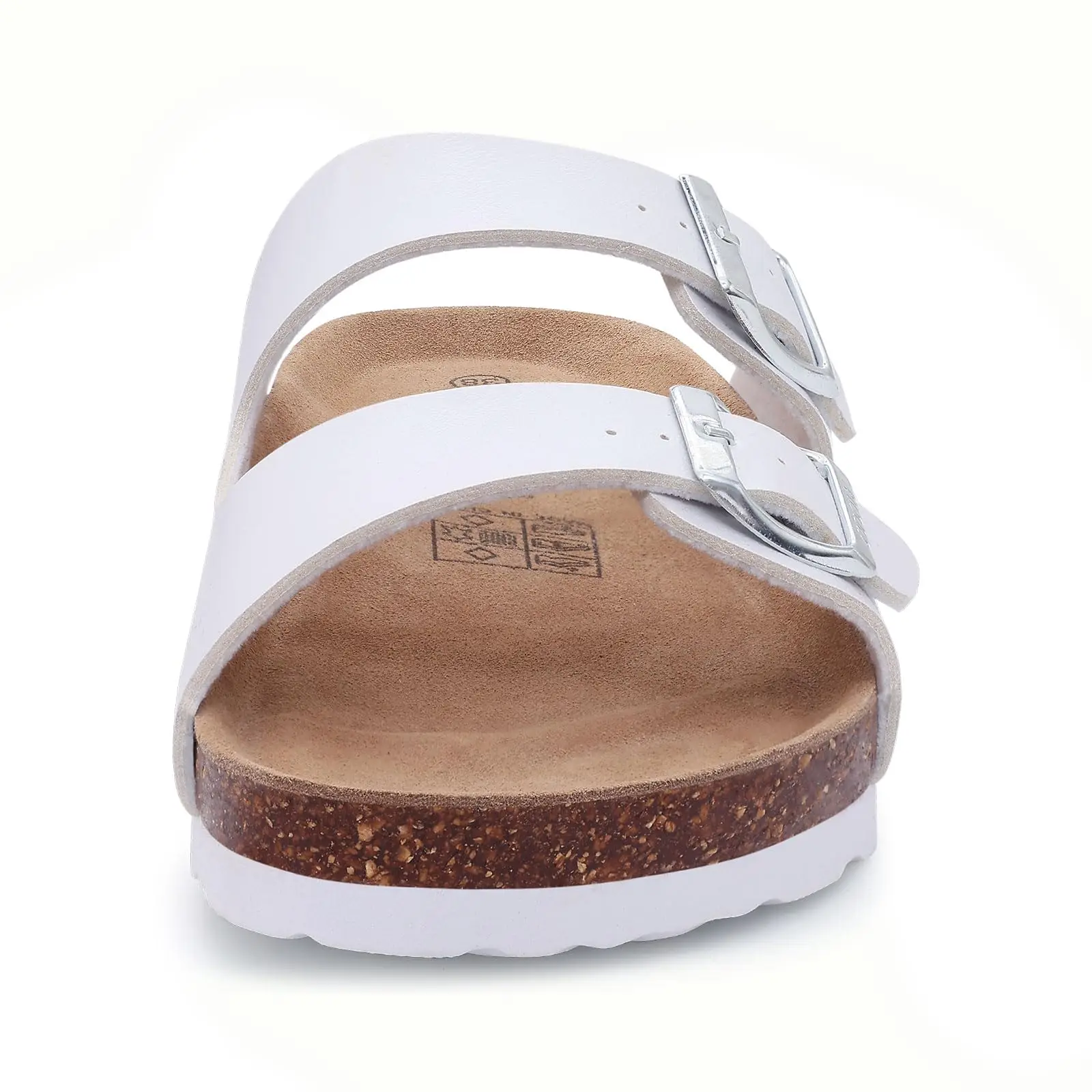Comwarm Sandalias de cuero a la moda para hombre, sandalias deslizantes con colchón de corcho para verano, sandalias de playa, sandalias de marca Unisex con hebilla ajustable Comwarm Sandalias de cuero a la moda para hombre, sandalias deslizantes con colchón de corcho para verano, sandalias de playa, sandalias de marca Unisex con hebilla ajustable