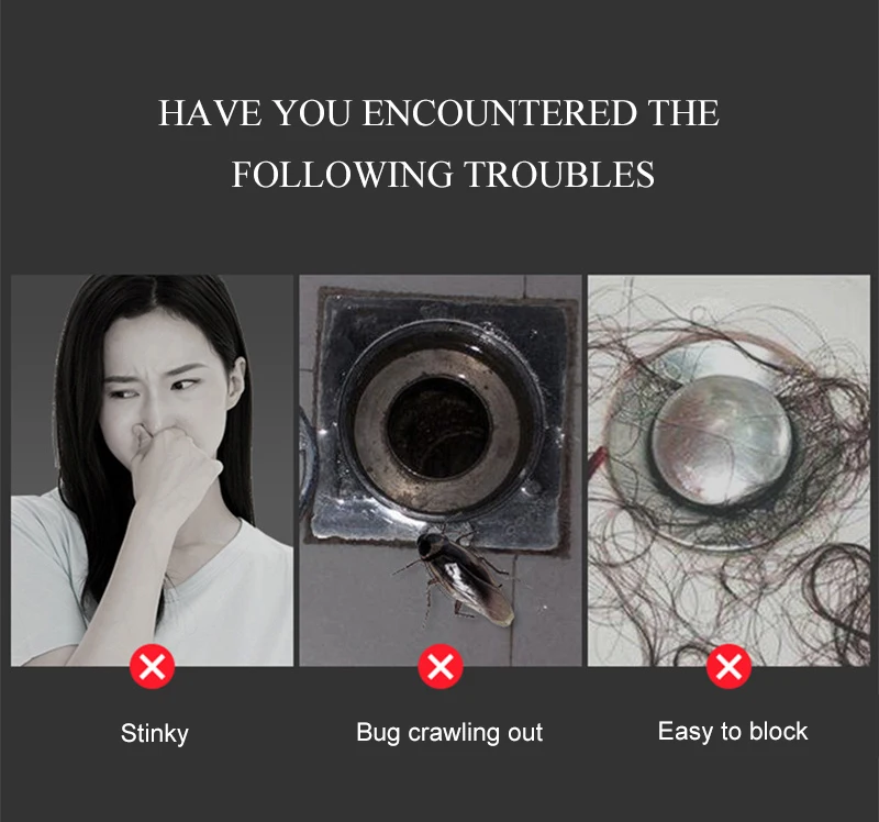 Filtro de pelo para fregadero, colador antibloqueo para bañera, ducha, tapón para drenaje de suelo, tapón desodorante de cocina de silicona, accesorios de baño Filtro de pelo para fregadero, colador antibloqueo para bañera, ducha, tapón para drenaje de suelo, tapón desodorante de cocina de silicona, accesorios de baño