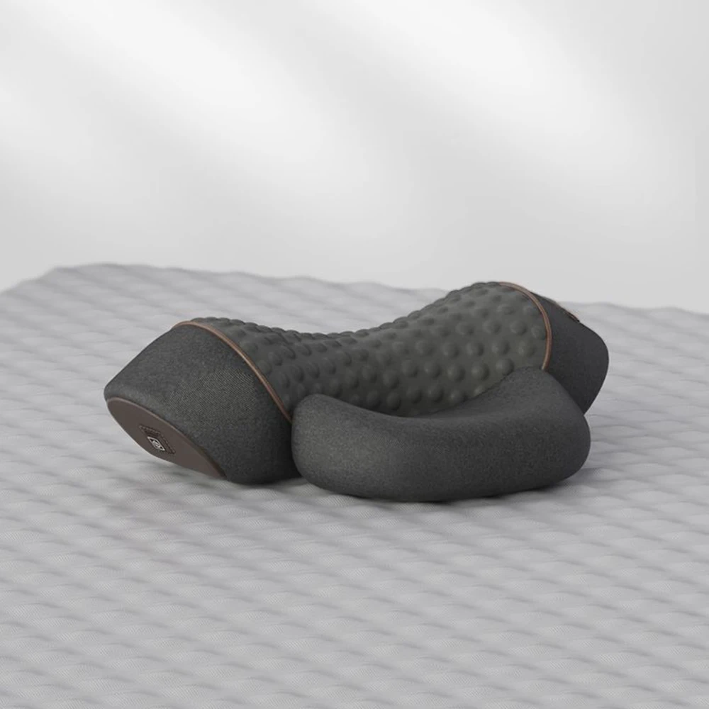 Masajeador de cuello eléctrico, almohada Cervical, compresa caliente, masaje de vibración, tracción del cuello, almohada relajante, soporte de columna vertebral, almohada masajeadora