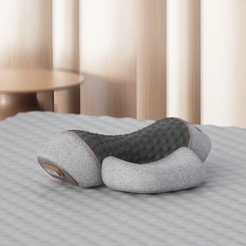 Masajeador de cuello eléctrico, almohada Cervical, compresa caliente, masaje de vibración, tracción del cuello, almohada relajante, soporte de columna vertebral, almohada masajeadora