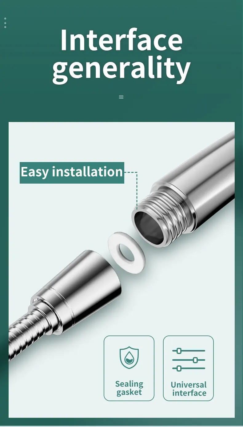 Accesorios de baño cabezal de ducha de alta presión gran salida de agua adaptación Universal boquilla de ducha de mano presurizada agua