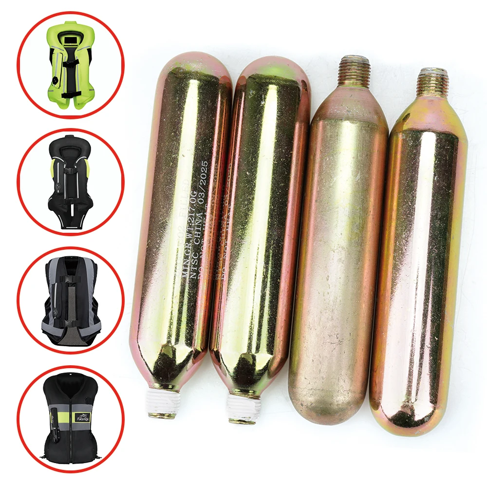 Cartucho de Co2 de alta presión de 45g, chaleco salvavidas para exteriores, Airbag, 60CC, 46g, rosca cilíndrica de Co2: 1/2-20UM Cartucho de Co2 de alta presión de 45g, chaleco salvavidas para exteriores, Airbag, 60CC, 46g, rosca cilíndrica de Co2: 1/2-20UM