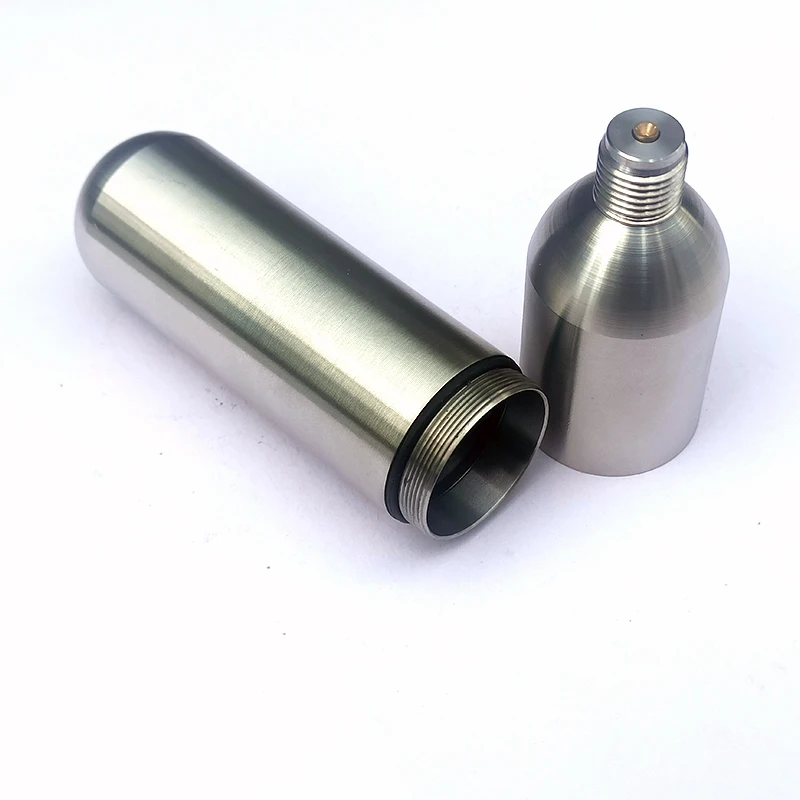 Cartucho de Co2 de acero inoxidable 304, 45g, cilindro recargable para accesorios de cocina, Bar, barril de cerveza, chaleco salvavidas de café, Airbag