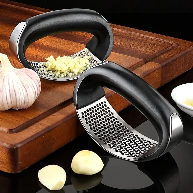 Trituradora de prensa de ajo de acero inoxidable, picadora Manual de ajo, herramienta para cortar ajo, herramientas para frutas y verduras, accesorios de cocina Trituradora de prensa de ajo de acero inoxidable, picadora Manual de ajo, herramienta para cortar ajo, herramientas para frutas y verduras, accesorios de cocina