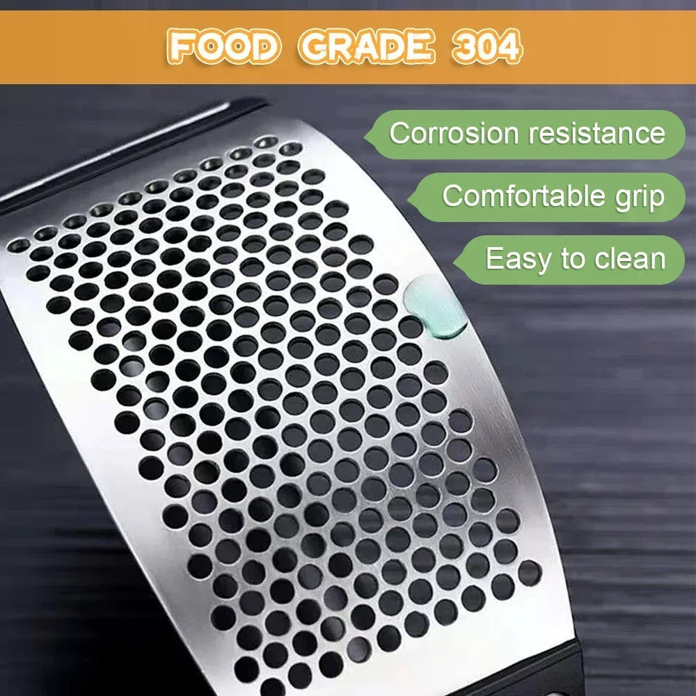 Trituradora de prensa de ajo de acero inoxidable, picadora Manual de ajo, herramientas para cortar frutas y verduras, utensilio de cocina para el hogar, 1/2 Uds.