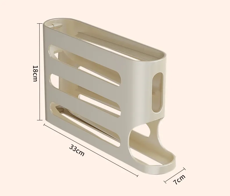 Caja de almacenamiento de huevos deslizante de 2-4 capas, caja de huevos estilo escalera, almacenamiento de refrigerador, puerta lateral, máquina laminadora automática de huevos de gran capacidad