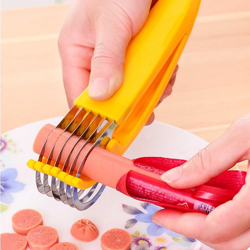 Cortador rebanador de plátano y jamón, herramientas de cocina ecológicas, rebanadores de frutas y verduras de plástico, cortador de pepino, trituradores de Sala, herramientas de cocina