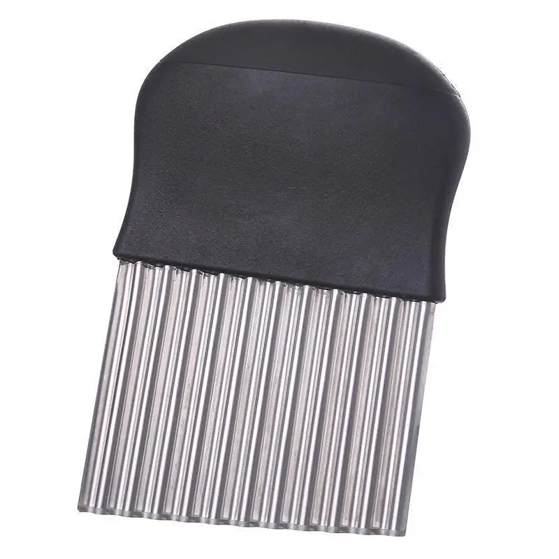 Stainless Steel Potato Chip Slicer Dough Vegetable Fruit Crinkle Wavy Kitchen Knife Cutter Chopper French Fry Maker Tools Gadget Stainless Steel Potato Chip Slicer Dough Vegetable Fruit Crinkle Wavy Kitchen Knife Cutter Chopper French Fry Maker Tools Gadget