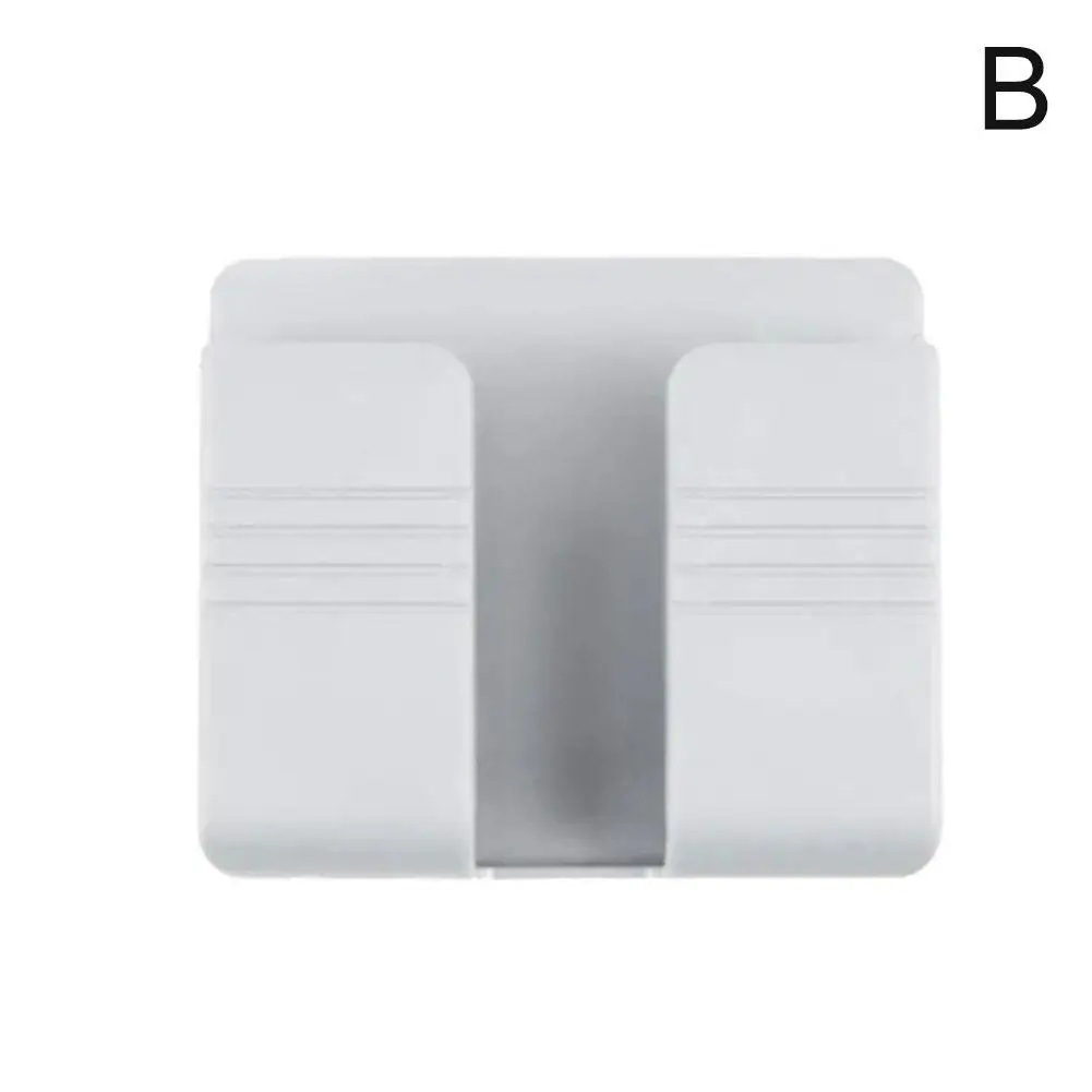 Wall Mounted Mobile Phone Charging Stand Adhesive Wall Shelf Phone TV Remote Control Organizer Kitchen Bathroom Storage Rack