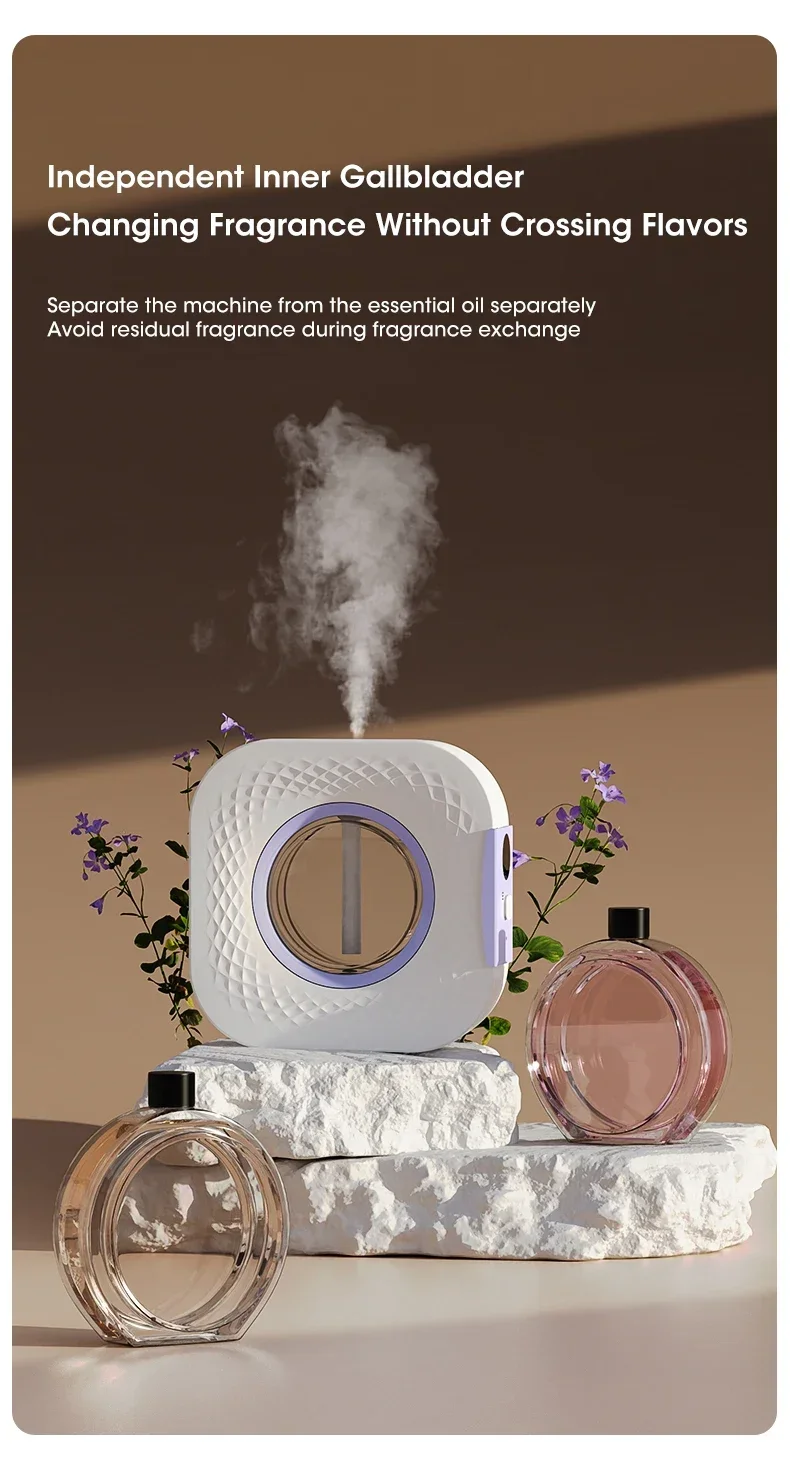 Wall-Mounted Desktop 4 Modes Fragrance Diffuser Aromatherapy Machine 150ML USB Smart Air Purifier Display Home Deodorization