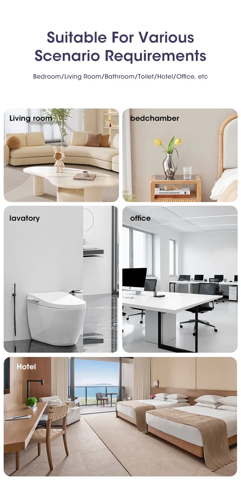 Wall-Mounted Desktop 4 Modes Fragrance Diffuser Aromatherapy Machine 150ML USB Smart Air Purifier Display Home Deodorization