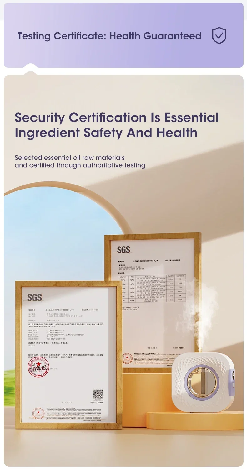 Wall-Mounted Desktop 4 Modes Fragrance Diffuser Aromatherapy Machine 150ML USB Smart Air Purifier Display Home Deodorization