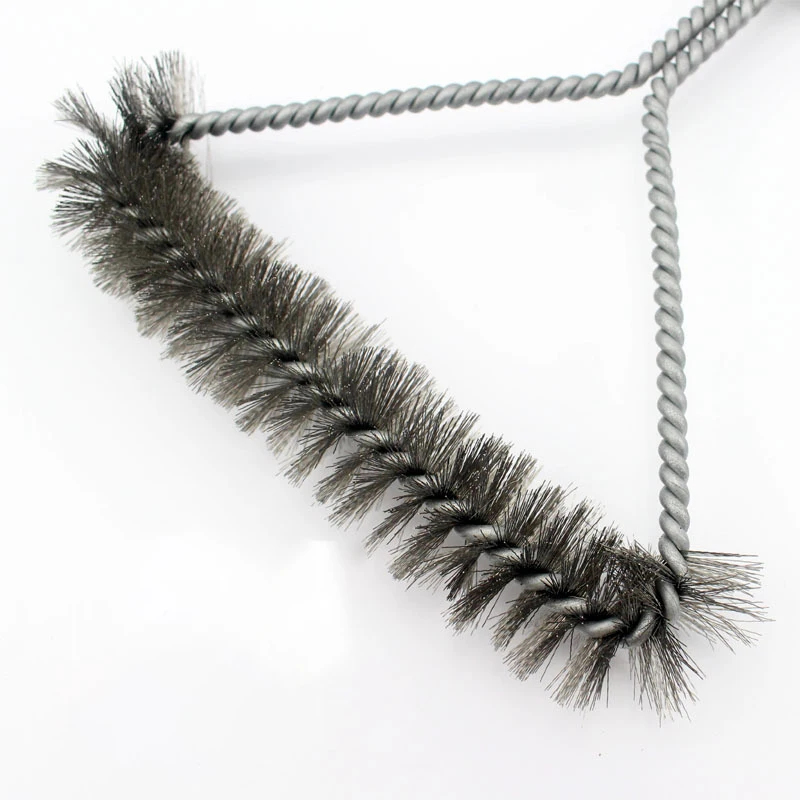 New Kitchen Accessories BBQ Grill Brush and Scraper Barbecue Kit Cleaning Brush Stainless Steel Tools Wire Bristles Triangle