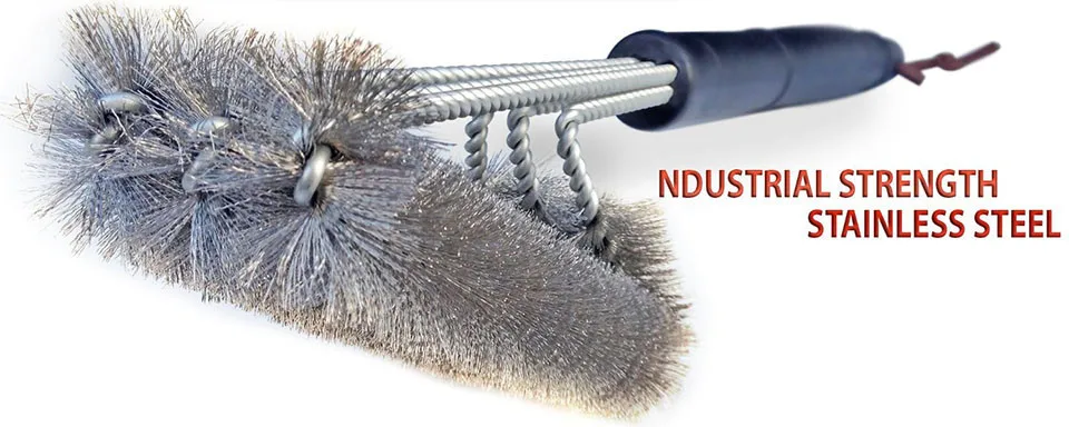 New Kitchen Accessories BBQ Grill Brush and Scraper Barbecue Kit Cleaning Brush Stainless Steel Tools Wire Bristles Triangle