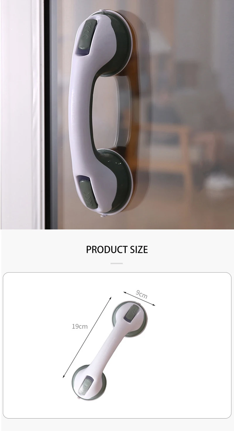 New Bathroom Non-perforated Non-slip Large Suction Cup Armrest Free Punching Seamless Glass Sliding Door Suction Cup Handle