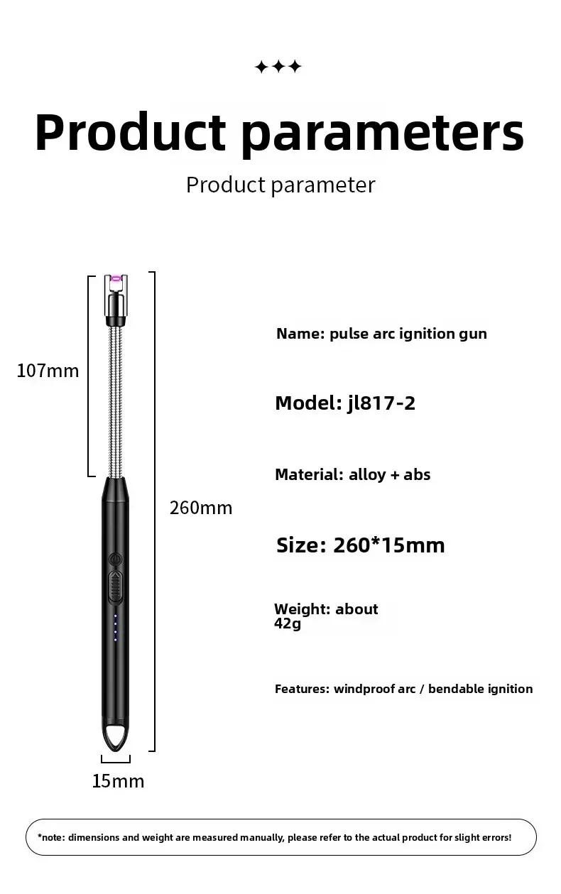 Rechargeable Kitchen Workpiece Portable Intelligent Pulse Igniter Household Long Handle Long Handle Electronic