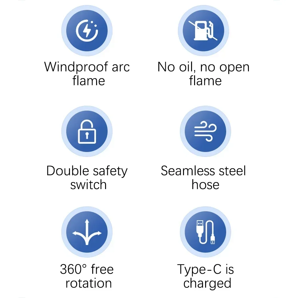 Rechargeable Kitchen Workpiece Portable Intelligent Pulse Igniter Household Long Handle Long Handle Electronic Rechargeable Kitchen Workpiece Portable Intelligent Pulse Igniter Household Long Handle Long Handle Electronic