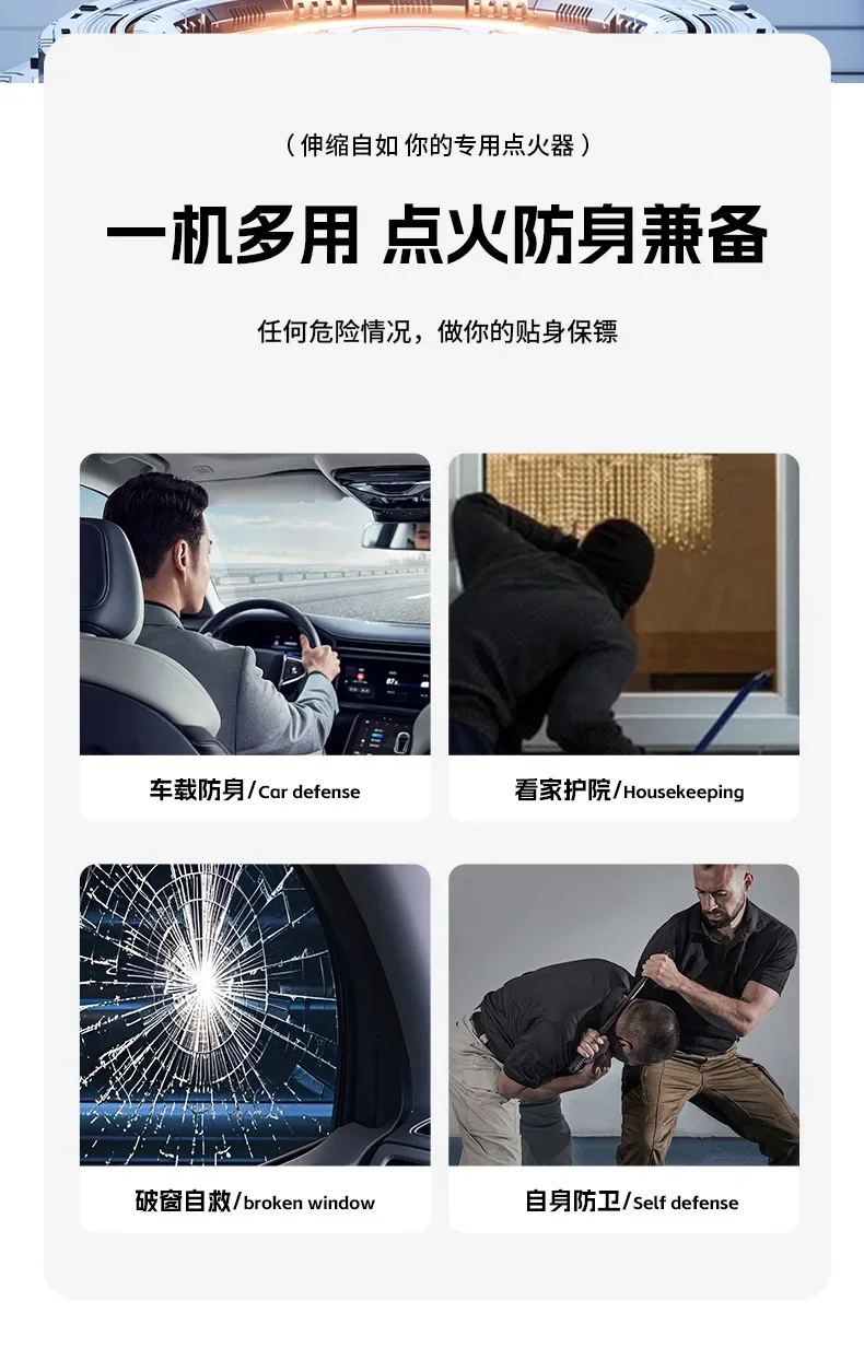 100cm Ultra-Long Telescopic Arc Pulse Lighter Safe Eco-Friendly Rechargeable Igniter BBQ Kitchen Windproof Electric Lighters