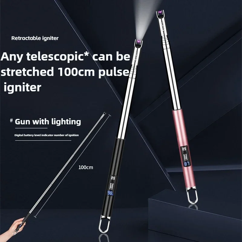 100cm Ultra-Long Telescopic Arc Pulse Lighter Safe Eco-Friendly Rechargeable Igniter BBQ Kitchen Windproof Electric Lighters 100cm Ultra-Long Telescopic Arc Pulse Lighter Safe Eco-Friendly Rechargeable Igniter BBQ Kitchen Windproof Electric Lighters