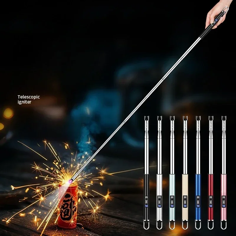 100cm Ultra-Long Telescopic Arc Pulse Lighter Safe Eco-Friendly Rechargeable Igniter BBQ Kitchen Windproof Electric Lighters 100cm Ultra-Long Telescopic Arc Pulse Lighter Safe Eco-Friendly Rechargeable Igniter BBQ Kitchen Windproof Electric Lighters