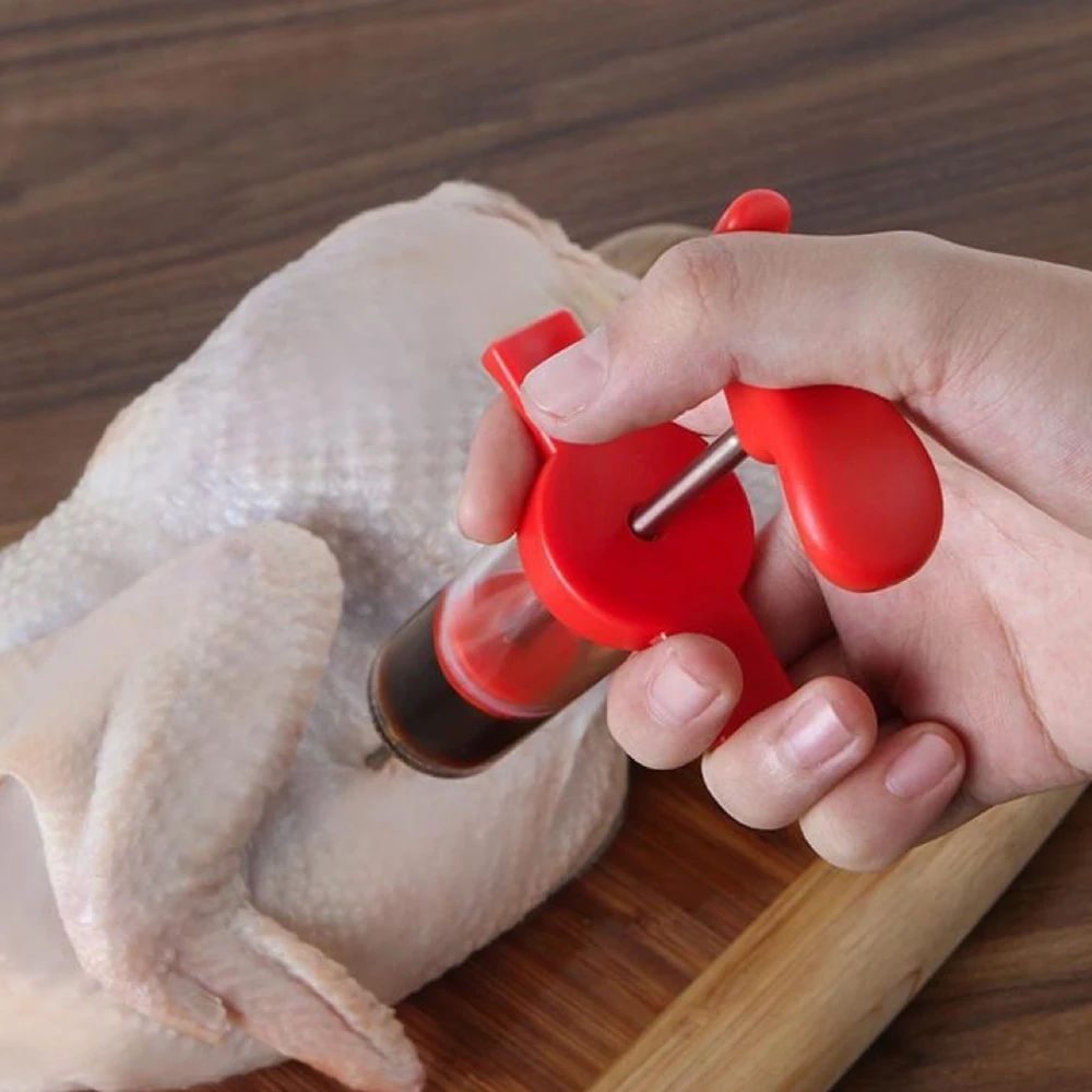 Turkey Syringe Food Grade PP Stainless Steel Needles Spice Syringe Set BBQ Meat Flavor Injector Kitchen Sauce Marinade Syringe  Turkey Syringe Food Grade PP Stainless Steel Needles Spice Syringe Set BBQ Meat Flavor Injector Kitchen Sauce Marinade Syringe 