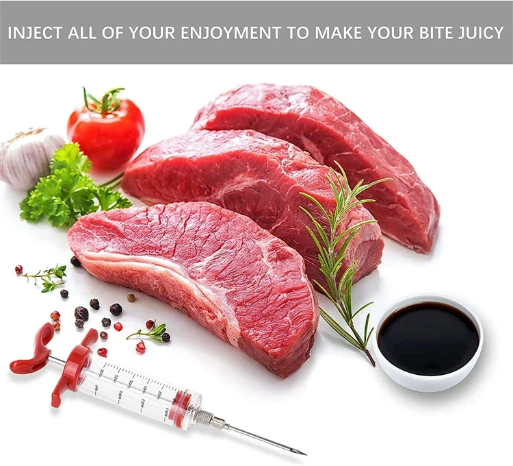 Stainless Steel Spice Syringe Set Meat Turkey Chicken Flavor Injector Kitchen Sauce Marinade Injection Home Kitchen Accessories Stainless Steel Spice Syringe Set Meat Turkey Chicken Flavor Injector Kitchen Sauce Marinade Injection Home Kitchen Accessories