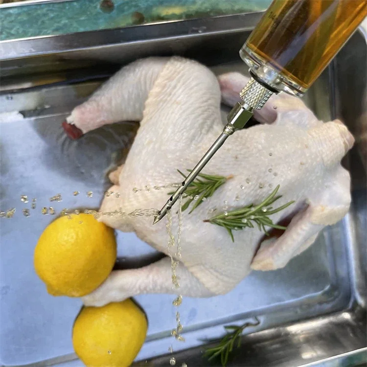 Stainless Steel Spice Syringe Set Meat Turkey Chicken Flavor Injector Kitchen Sauce Marinade Injection Home Kitchen Accessories Stainless Steel Spice Syringe Set Meat Turkey Chicken Flavor Injector Kitchen Sauce Marinade Injection Home Kitchen Accessories