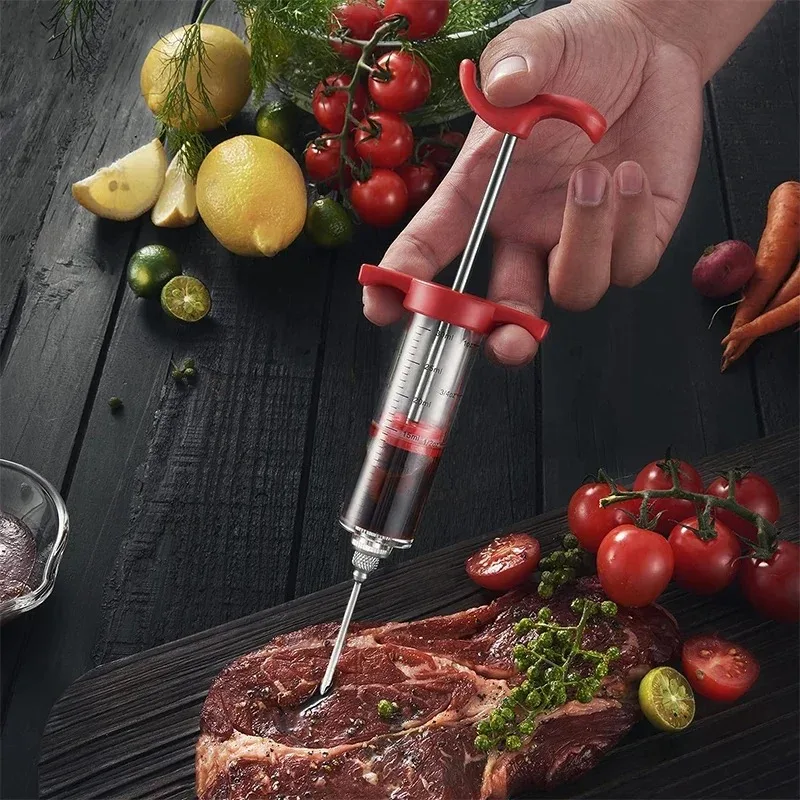 Stainless Steel Spice Syringe Set Meat Turkey Chicken Flavor Injector Kitchen Sauce Marinade Injection Home Kitchen Accessories Stainless Steel Spice Syringe Set Meat Turkey Chicken Flavor Injector Kitchen Sauce Marinade Injection Home Kitchen Accessories