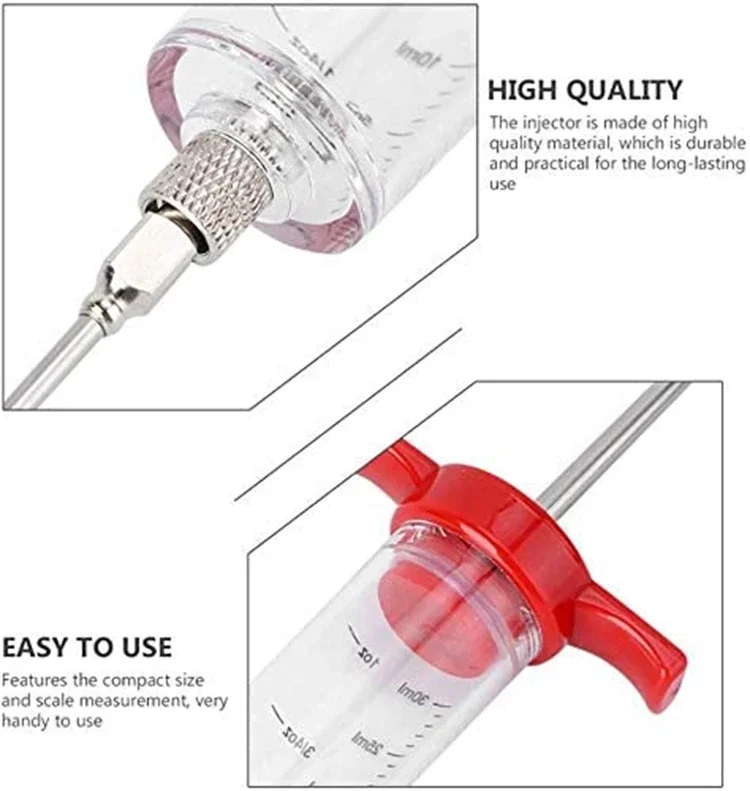 Stainless Steel Spice Syringe Set Meat Turkey Chicken Flavor Injector Kitchen Sauce Marinade Injection Home Kitchen Accessories Stainless Steel Spice Syringe Set Meat Turkey Chicken Flavor Injector Kitchen Sauce Marinade Injection Home Kitchen Accessories