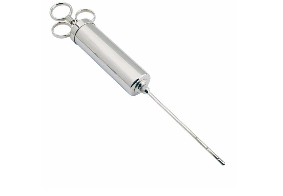 Grill 2-oz Marinade Seasoning Injector Turkey Meat Injectors Stainless Steel Cooking Syringe Injection With 2-5 Needles