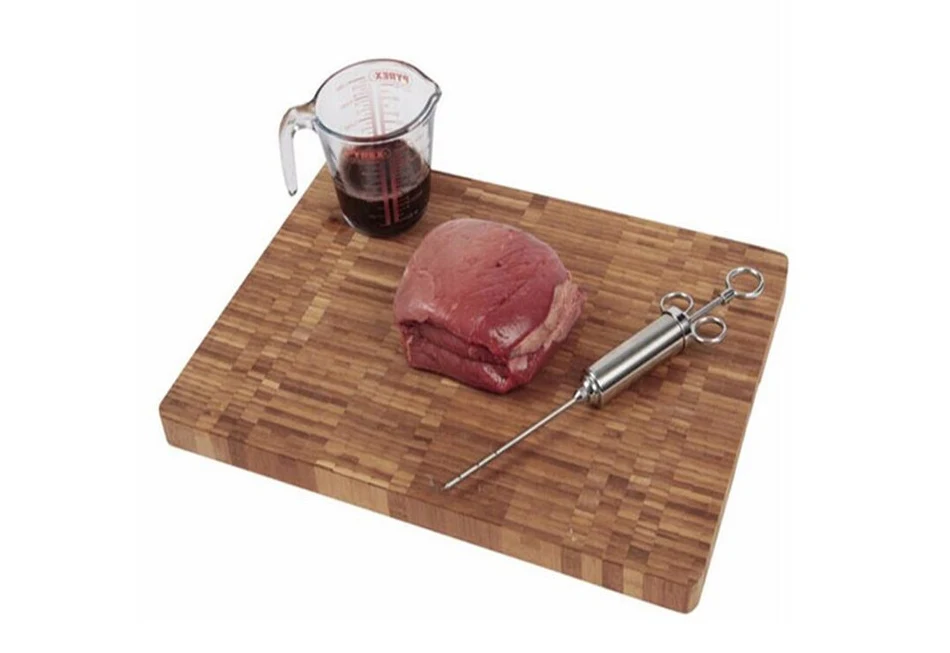 Grill 2-oz Marinade Seasoning Injector Turkey Meat Injectors Stainless Steel Cooking Syringe Injection With 2-5 Needles