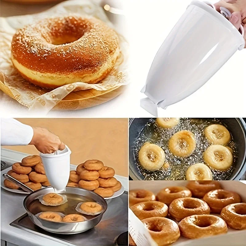 Hot Sale Donut Maker Donut Mould Easy Fast Manual Waffle Dispenser Doughnut Machine Arabic Waffle Plastic Lightweight Deep Fry